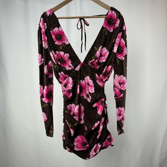 NWT Lovers + Friends Camden Mini Dress in Tessa Floral Multi Size Extra Small - Picture 4 of 10
